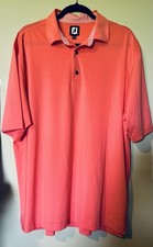 FootJoy FJ Shirt Men's L Pink Short Sleeve Golf Polo EUC  D 
