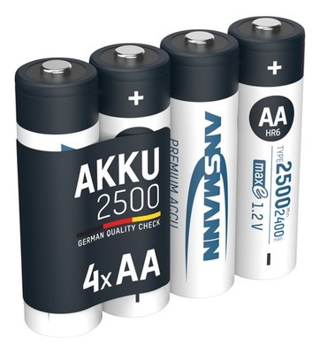 ANSMANN NiMH Akku Mignon AA Typ 2500 (min. 2400 mAh) maxE 4er Blister