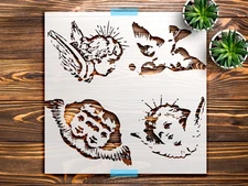 Little Angel Stencil StencilAir Reusable Plastic Craft Wall Art Home Decor