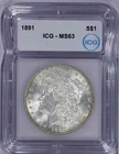 1891 Morgan Silver Dollar $1 ICG MS63