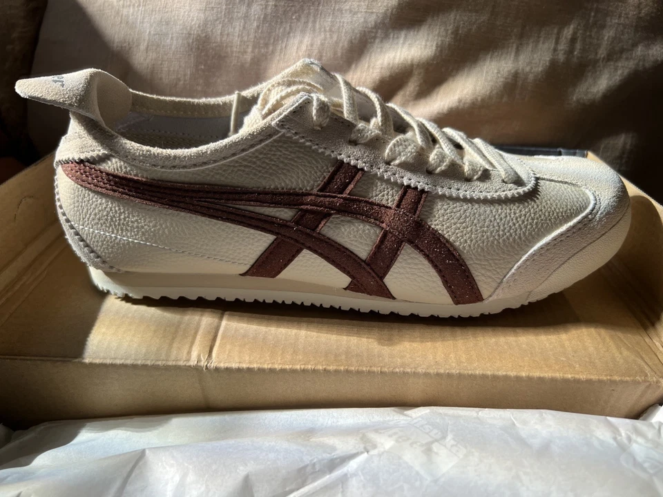 2025 Новый Onitsuka Tiger Мексика 66 бежевый замшевый коричневый новый с коробкой изящный - Изображение 2 из 4