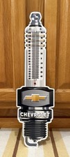 Chevrolet Spark Plug Thermometer Metal Sign Gas Chevy Vintage Style Wall Decor