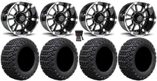 Fairway Alloys Sixer Golf Wheels 12" 23x10.5-12 X-Trail Tires Yamaha