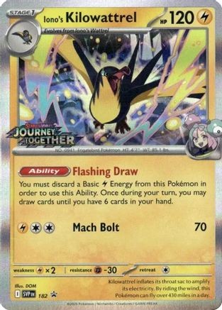 Iono's Kilowattrel - 182 (Prerelease) 182 - SV Scarlet & Violet Promo Cards