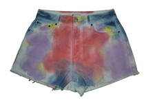 PacSun Women's Jean Shorts Cut Off's NWOT Tie Dye Multi Color 26x2"