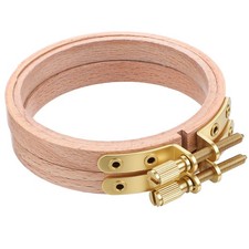 2Pcs 3 Inch Small Wooden Embroidery Hoops Round Cross Stitch Hoop Craft Ornament