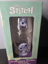 Disney Lilo Stitch 18-Ounce Glass Pitcher and 8-Ounce Cup