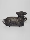 Vintage Griswold Cast Iron Lamb Mold Cake Bread Two Piece Cake Baking Dish