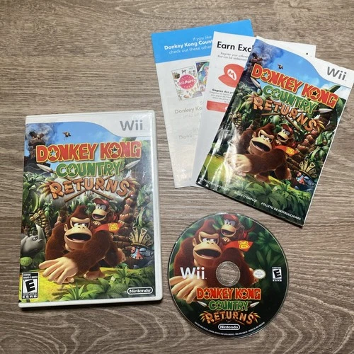 Nintendo Donkey Kong Country Returns (Nintendo Wii, 2010) with Manual