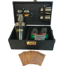 Bartender Kit Set w/ Maker’s Mark Glasses | Bar Tools & Whiskey Glass Gift Set