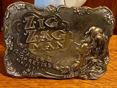 Silversmith Bay State Schmuck Gürtelschnalle Zick Zack Man Made In England