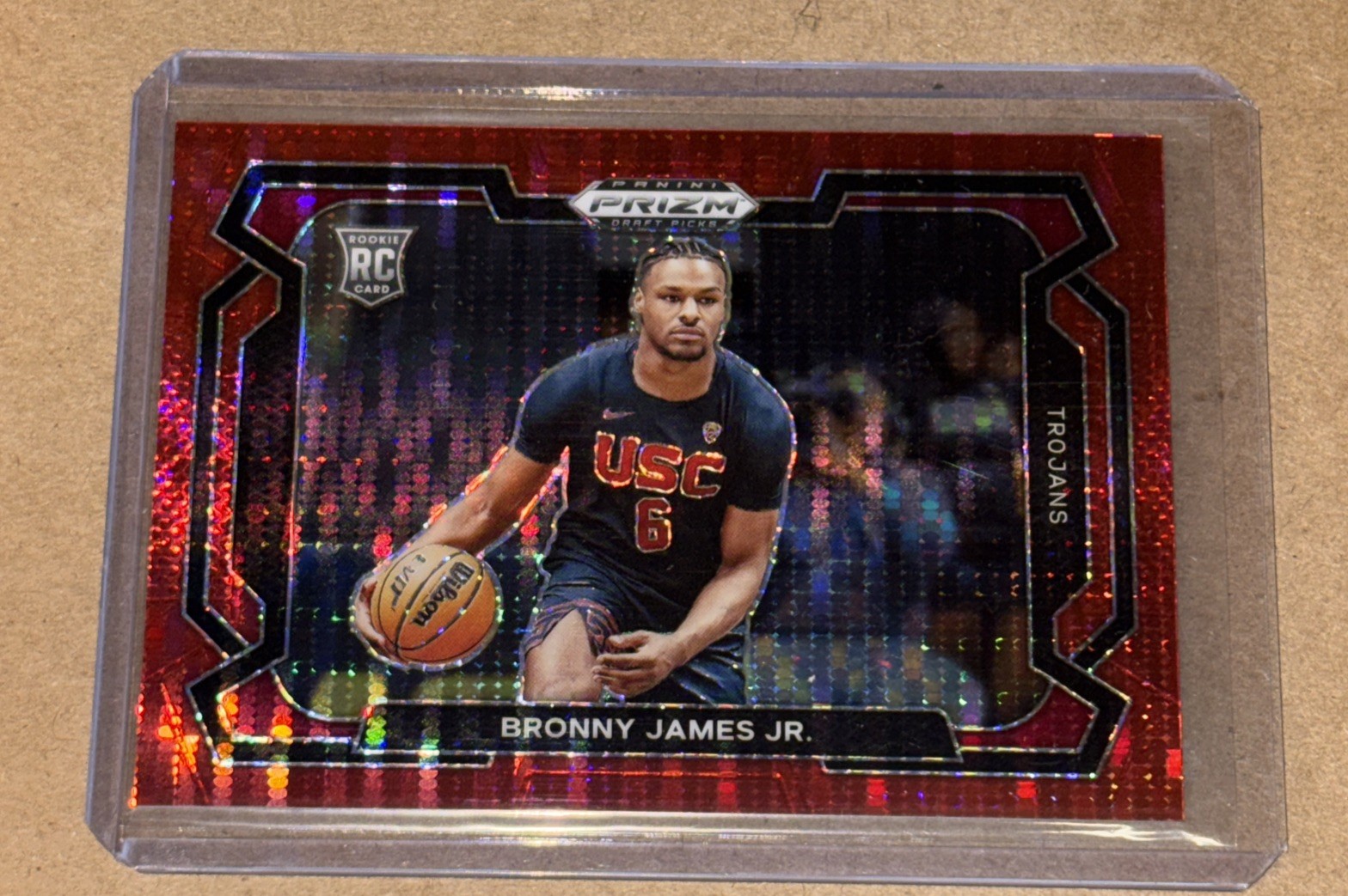 2024 Panini Prizm Draft Picks - Bronny James #86 Red Pulsar Prizm /299 (RC)