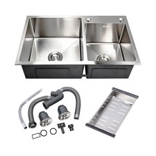 Modern Kitchen Sink Nano-Coated 30.7x16.9 Inch Stainless Steel Kitchen Sink, ...