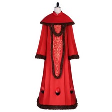 Queen Padme Amidala Cloak Cosplay Costume Red Dress