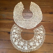 Set of 2 Antique Lace Collars In Excellent Condition Very Nice