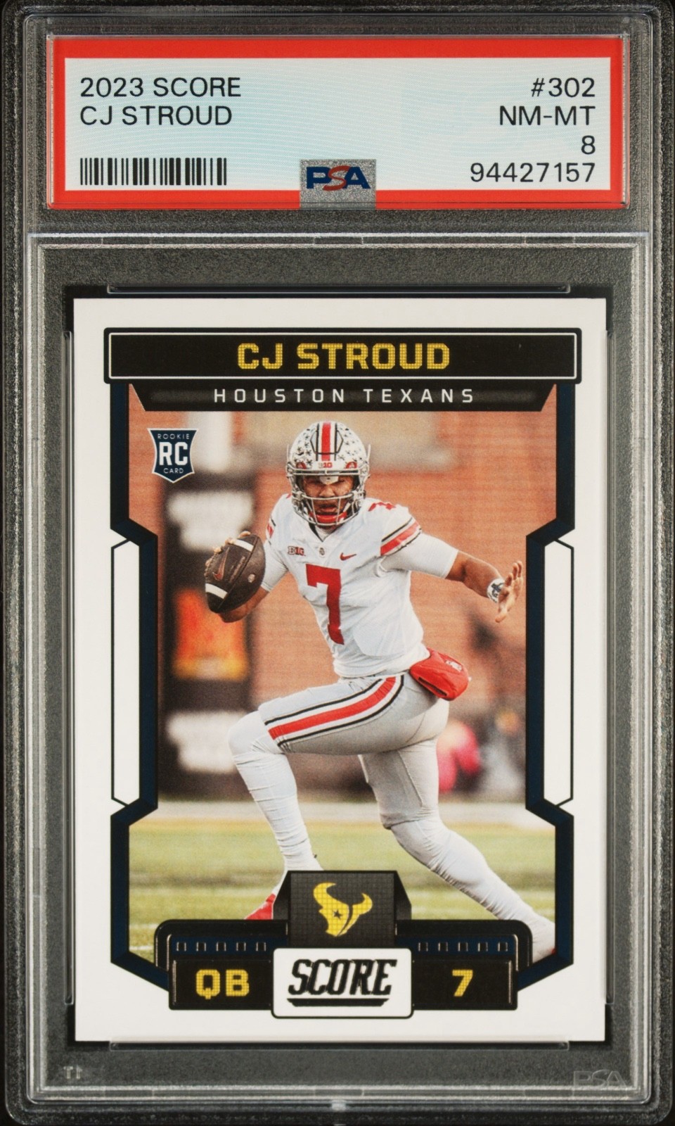 2023 Score Rookies CJ Stroud #302 PSA 8 Rookie RC