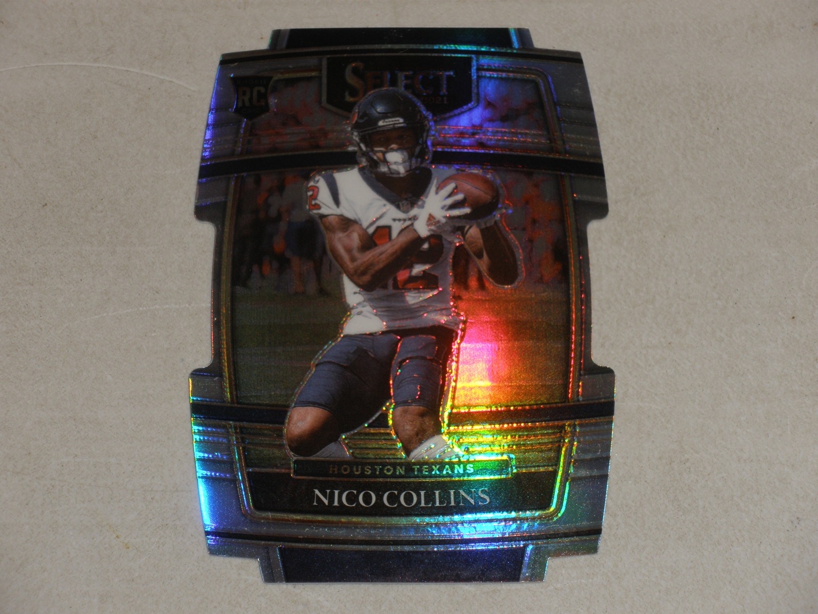 Nico Collins Panini Select #69 Die-Cut Silver
