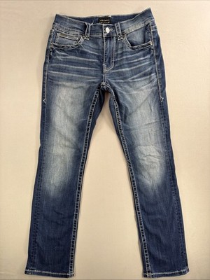 Buckle Black Men's Jeans 30x32 Nitro 3 Straight Leg Medium Wash Denim Distress