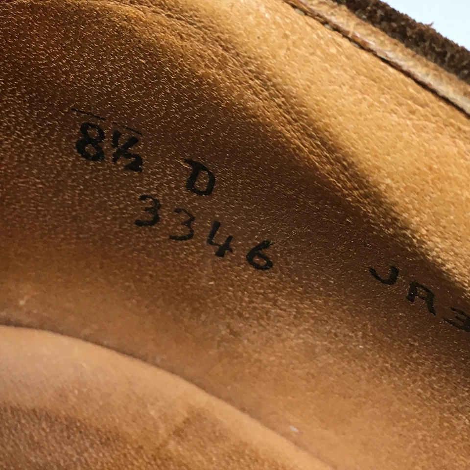 Zapatos de Vestir Brooks Brothers Oxfords Para Hombre Talla 8.5 Marrón Gamuza Puntera Hechos en EE. UU. Foto 2 de 4