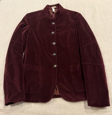 Massimo Alba Womens Blazer Jacket Burgundy Cotton Velvet Size M - BNWT $1130