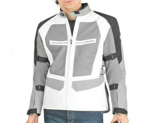 Giacca moto Oj Land Man Bianco nero TG 5XL black white jacket estiva  traforata | eBay