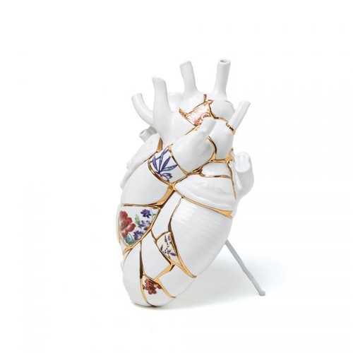 SELETTI vaso a forma di cuore LOVE IN BLOOM KINTSUGI - Imagen 2 de 5
