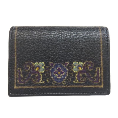 ETRO   Card Case Flower motif Leather