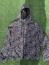 Volcom Girls Mesh Lined Hooded Windbreaker Jacket Pink  Black Size M/M/12