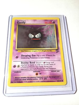 GASTLY - Base Set 2 - 75/130 - Common - Pokemon Card - Unlimited Edition NM 