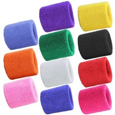 2Pcs Wrist Sweatbands Sports Wristband Cotton Sweat Band for Men and Women
