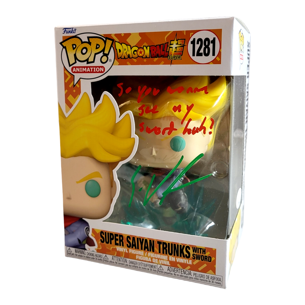 トランPOPアート Eric Vale Signed Funko Pop Super Saiyan Trunks Dragon Ball Z DBZ