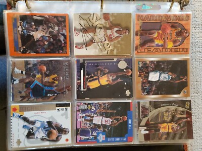 nba trading card binder collection 475+ cards, upper deck, topps, fleer,  skybox | eBay