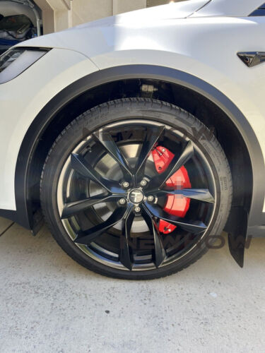 Brake Caliper Covers For Tesla Model S/X 2022-2025 Accessories With Letter Decal - Picture 7 of 9