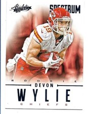 Devon Wylie 2012 Absolute Spectrum Blue Rookie #128  #050/100 Kansas City Chiefs