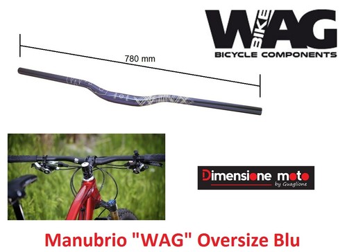 0384 - Manubrio Curvo Over-Size WAG Alluminio Blu per Bici 26-28 Single  Speed | eBay