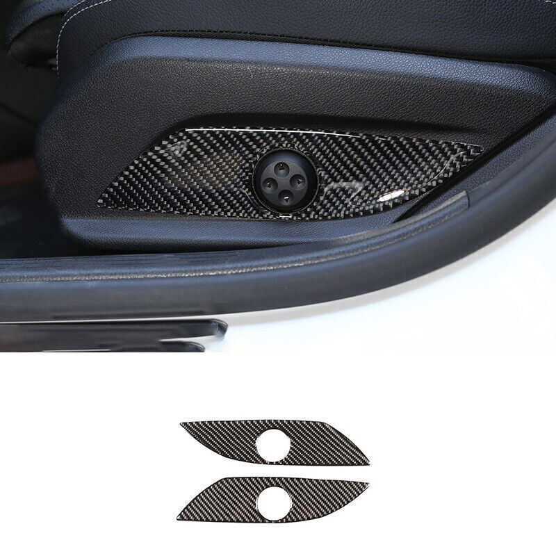 Seat Button Handle Panel Cover Trim For Mercedes-Benz GLC 2016-2021 Carbon Fiber