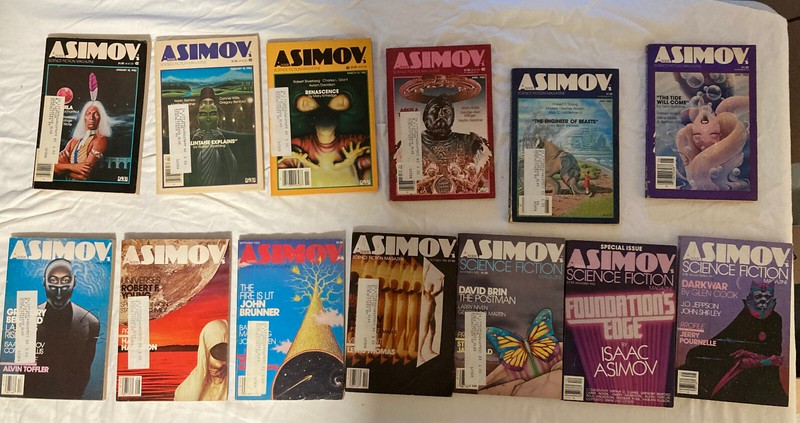13 Issues 1982 full year Issac Asimov Science Fiction Magazine