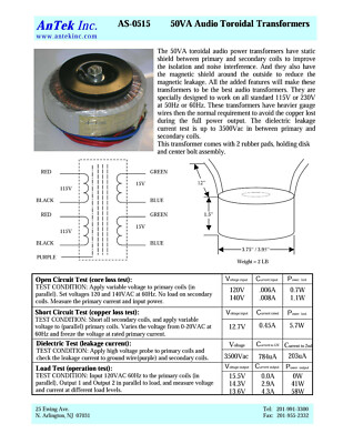 Aazon.co: ATO 50VA Toroidal Transforer, Single Phase Stable Toroidal