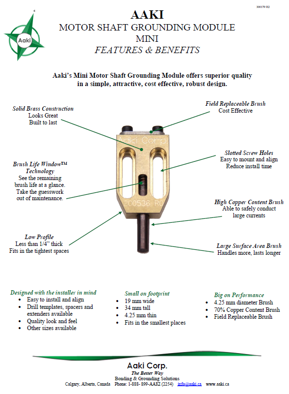 Motor Shaft Grounding Module Mini Size eBay