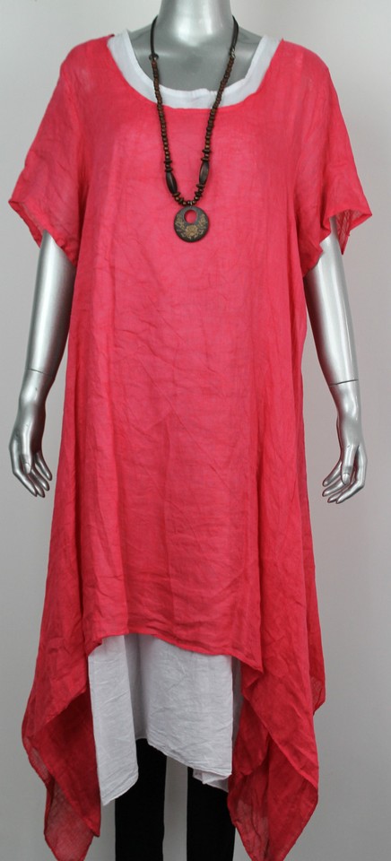 Dannica Tie Front Top in Navy with Tan Boho Linen Blend