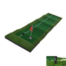 Portable Golf Putting Practice Mat Golf Training Pad Indoor Outdoor 2.5x9.8 ft