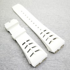 25mm  20mm White Rubber Strap Band for RICHARD MILLE RM011 RM50-03/01