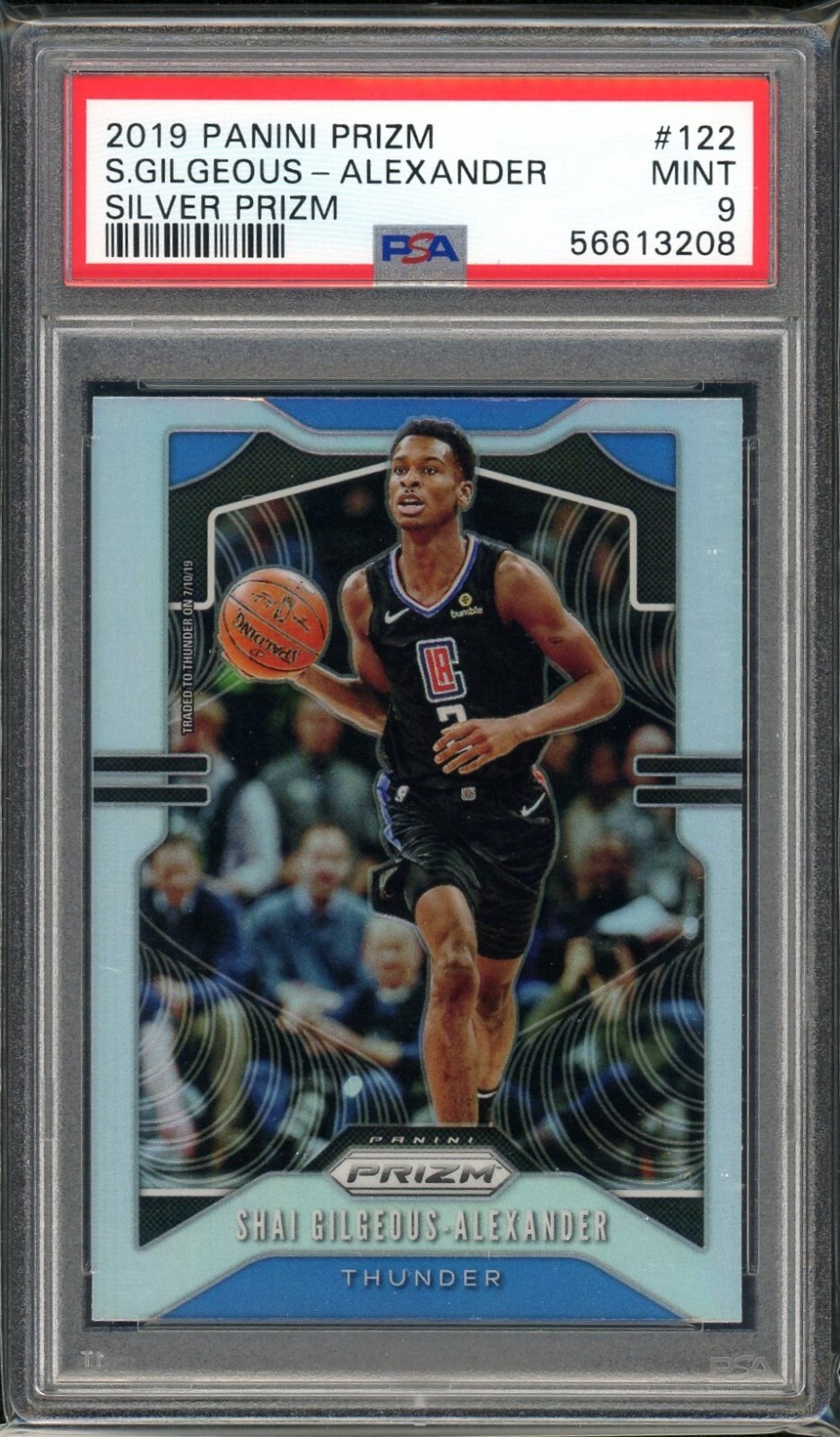 Shai Gilgeous-Alexander🔥 2019 SILVER PRIZM #122 INVESTMENT CARD PSA 9