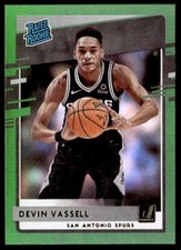 2020-21 Donruss #206 Devin Vassell RC Green Flood San Antonio Spurs