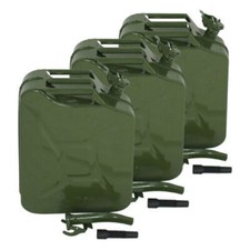 3 Pack 5 Gallon 20L Jerry Can Gas Gasoline Can with Smooth pouring Spout Green