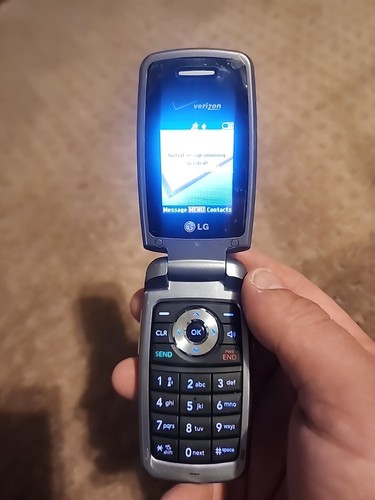 LG VX 5400 Silver (Verizon) Cellular flip Phone - 第 1/6 張圖片