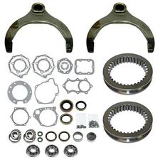 Chevy NP205 Transfer Case Rebuild Kit w/ Bearings Gaskets Seals Sliders & Forks