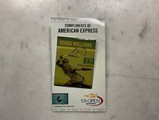 US Open Venus Williams Photo Pinback on original card American Express 2005
