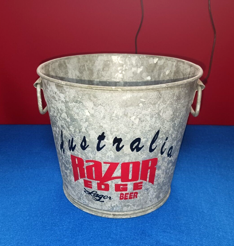 Australian Razor Edge Lager-Beer Promotional Galvanized Metal Handled ...