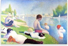 Georges Seurat Wall Art - Bathers At Asnieres Poster  Post Impressionism